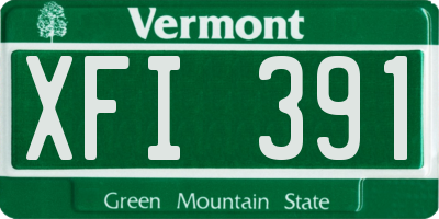 VT license plate XFI391