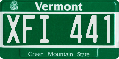 VT license plate XFI441