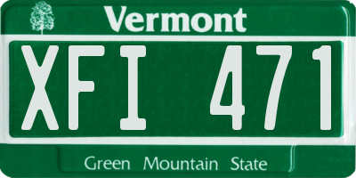 VT license plate XFI471