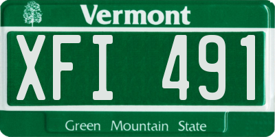 VT license plate XFI491