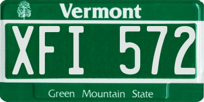 VT license plate XFI572