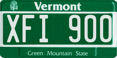 VT license plate XFI900