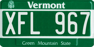VT license plate XFL967