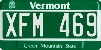 VT license plate XFM469