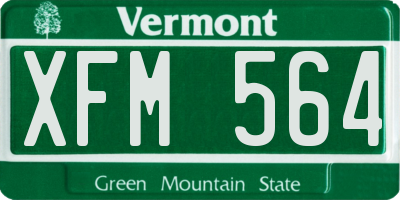VT license plate XFM564