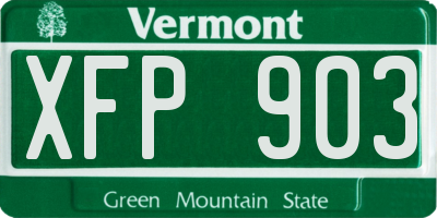 VT license plate XFP903