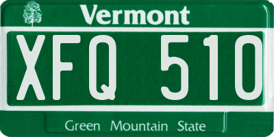 VT license plate XFQ510