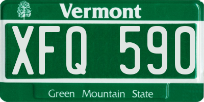 VT license plate XFQ590