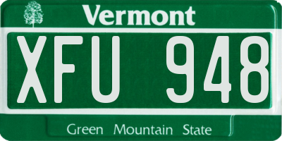 VT license plate XFU948