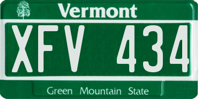 VT license plate XFV434