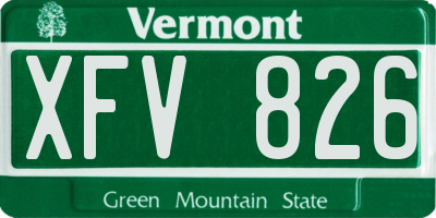 VT license plate XFV826