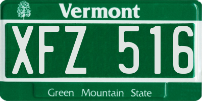 VT license plate XFZ516