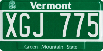 VT license plate XGJ775