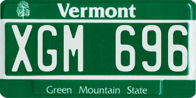 VT license plate XGM696