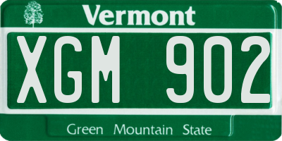 VT license plate XGM902
