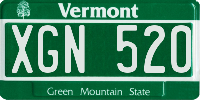 VT license plate XGN520