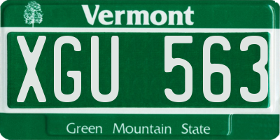 VT license plate XGU563