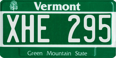 VT license plate XHE295