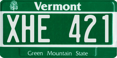 VT license plate XHE421