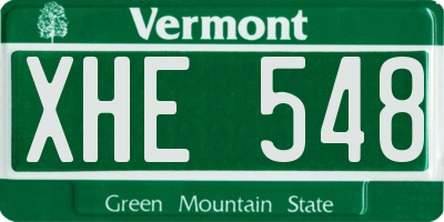VT license plate XHE548