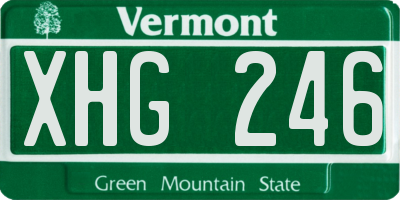 VT license plate XHG246