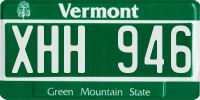 VT license plate XHH946