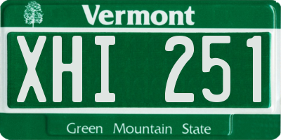 VT license plate XHI251