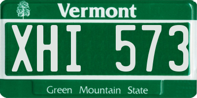 VT license plate XHI573