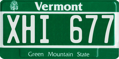 VT license plate XHI677