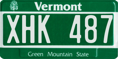 VT license plate XHK487