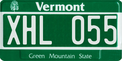 VT license plate XHL055