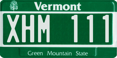 VT license plate XHM111