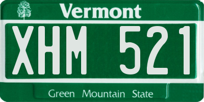 VT license plate XHM521