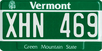 VT license plate XHN469
