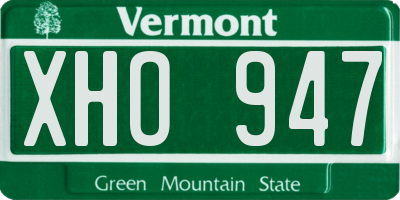 VT license plate XHO947