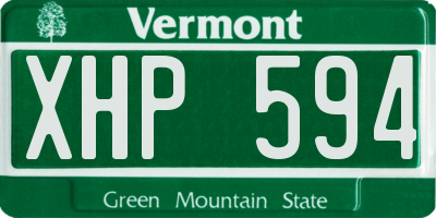 VT license plate XHP594