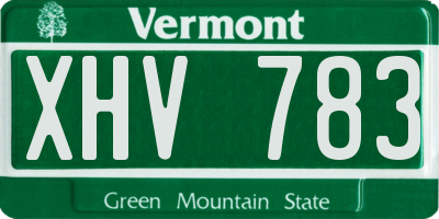 VT license plate XHV783