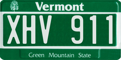 VT license plate XHV911