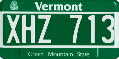 VT license plate XHZ713
