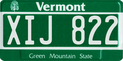 VT license plate XIJ822
