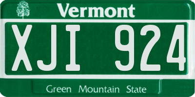 VT license plate XJI924
