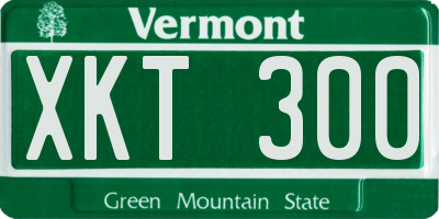 VT license plate XKT300
