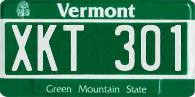 VT license plate XKT301