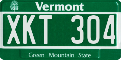 VT license plate XKT304
