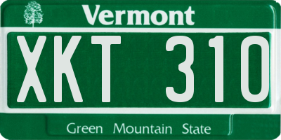 VT license plate XKT310