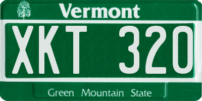 VT license plate XKT320