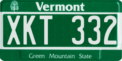 VT license plate XKT332