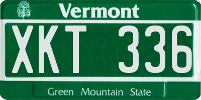 VT license plate XKT336