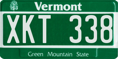 VT license plate XKT338