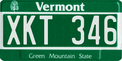 VT license plate XKT346